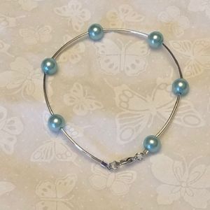 Teal Pearly Bracelets